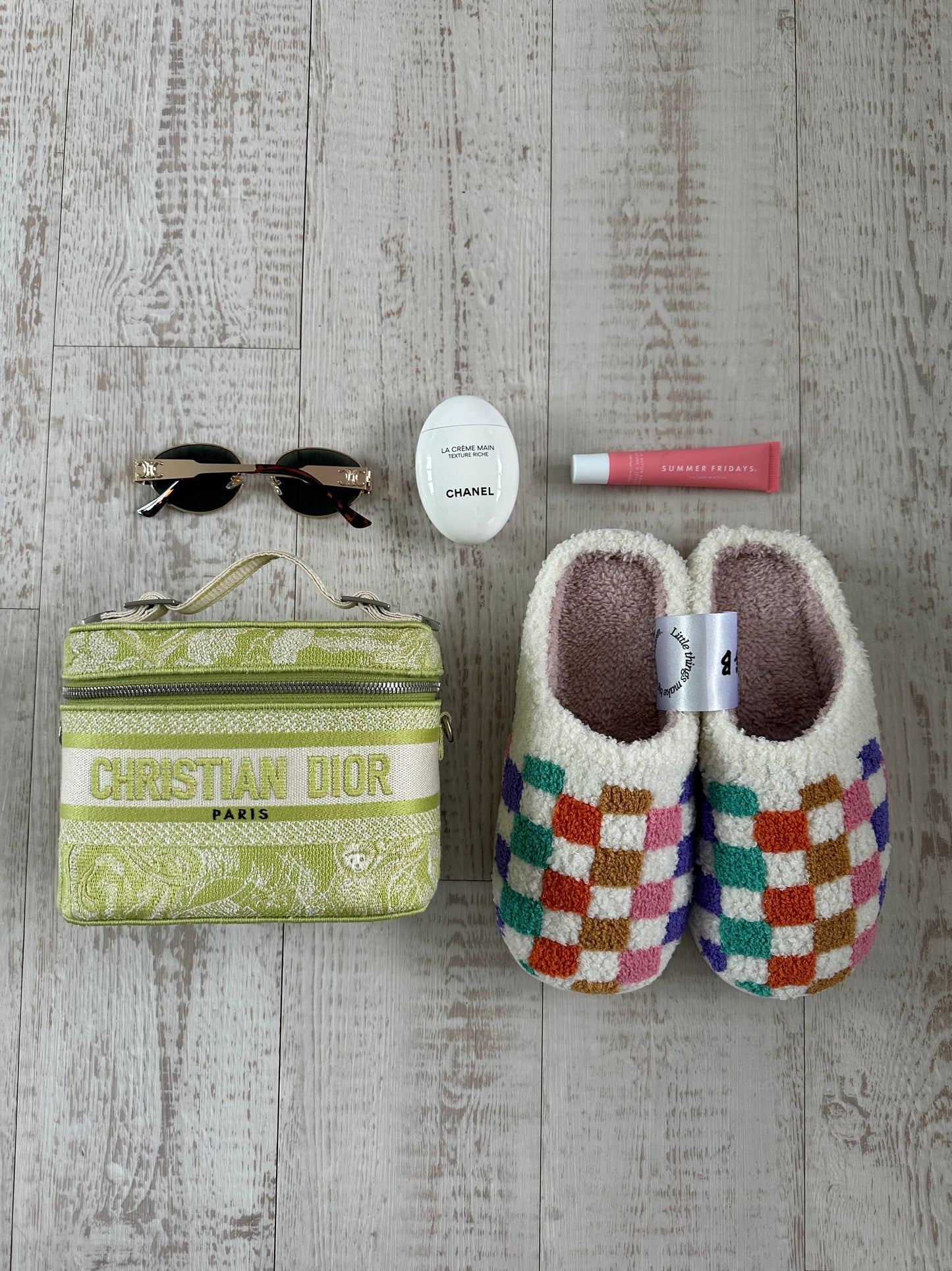 Colourful Checkered Slippers