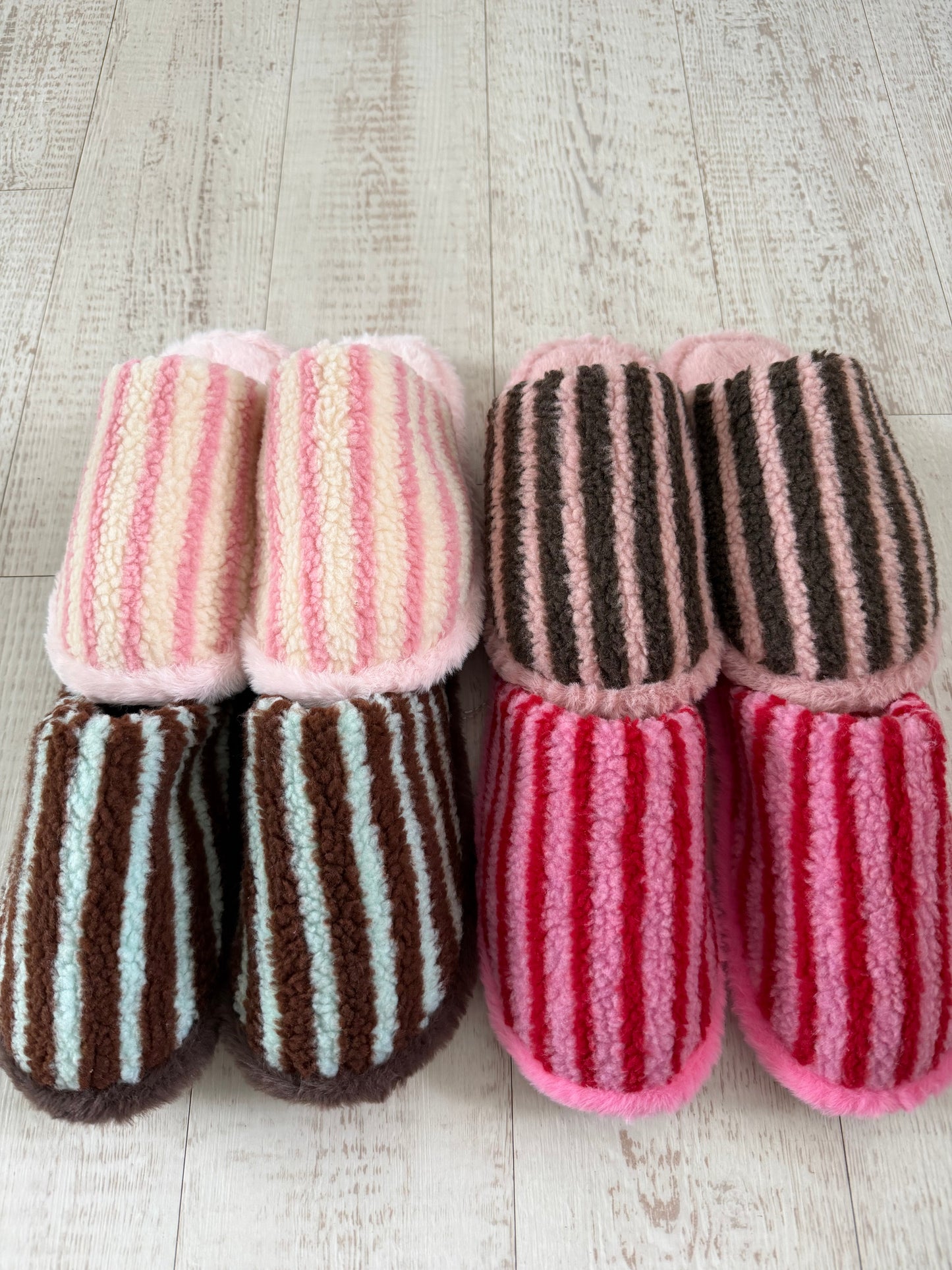 V-DAY Stripe Slippers