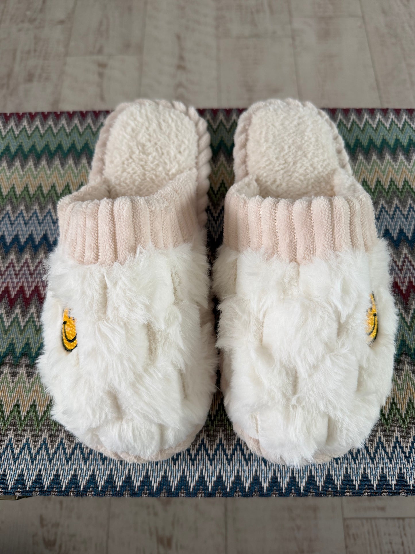 Mini Checkered Smiley Slippers