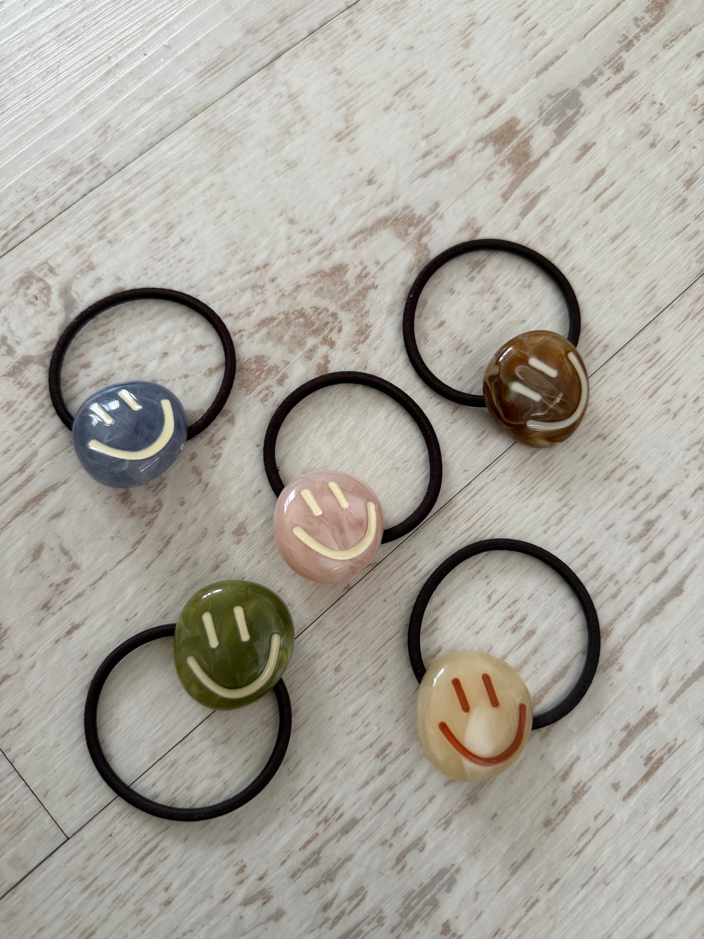 Happy face hair bobbles