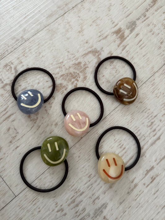 Happy face hair bobbles
