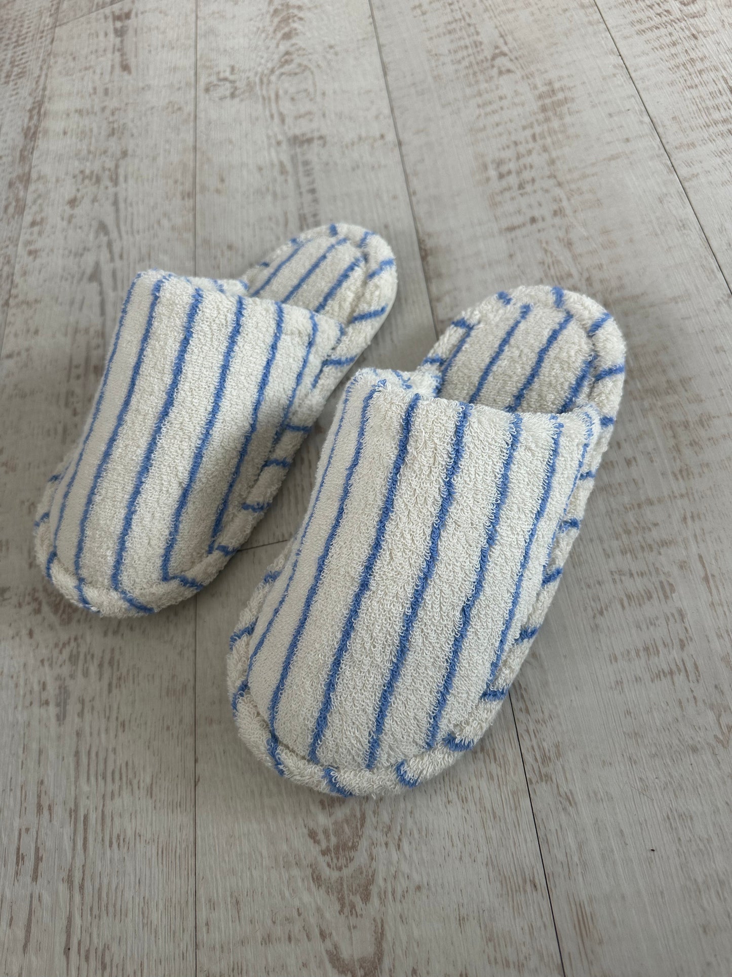 Stripe Towelling Slippers