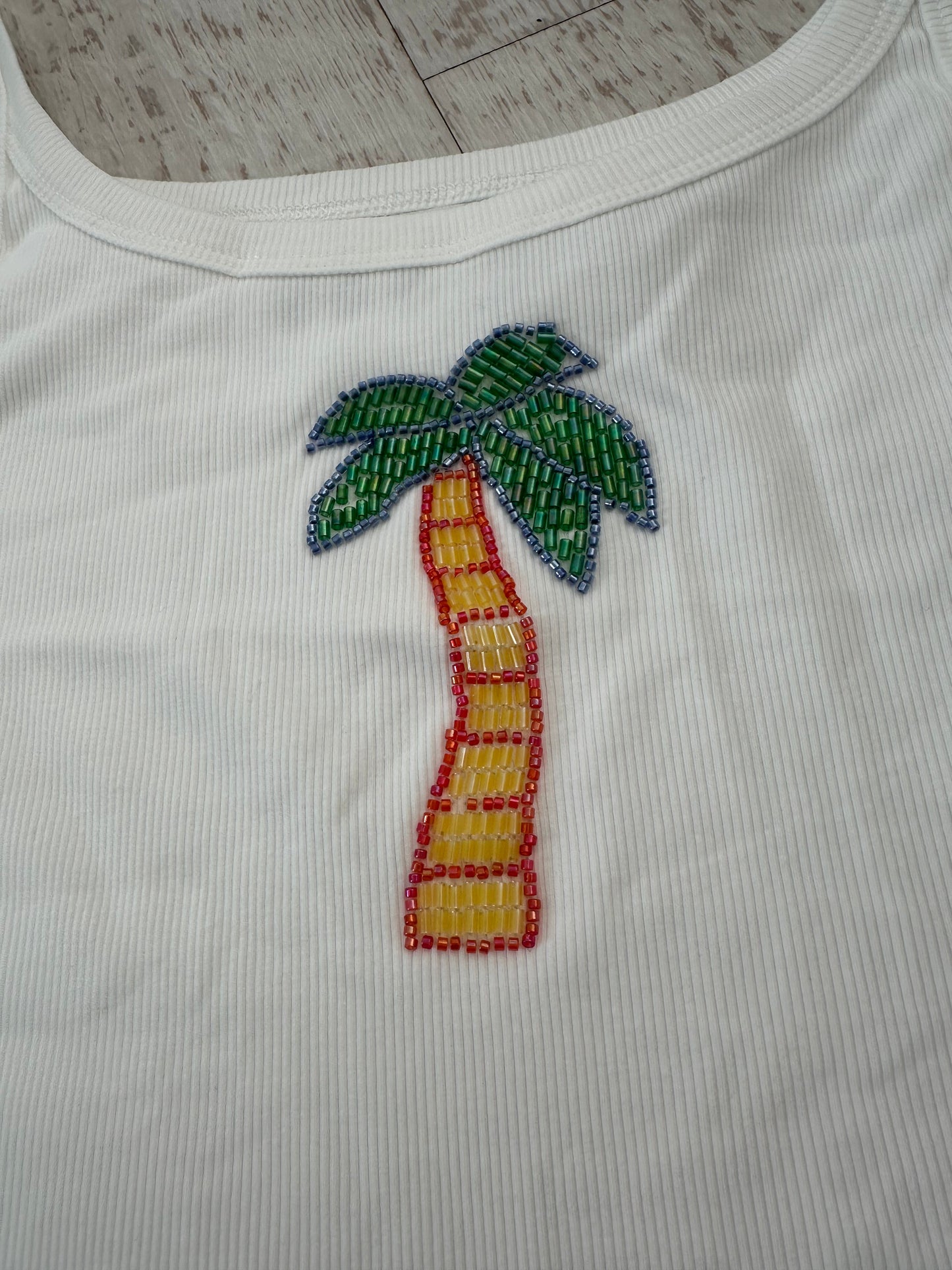 Palm Tree Beaded Vest