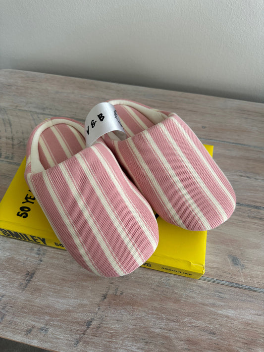 Pink Stripe Slippers
