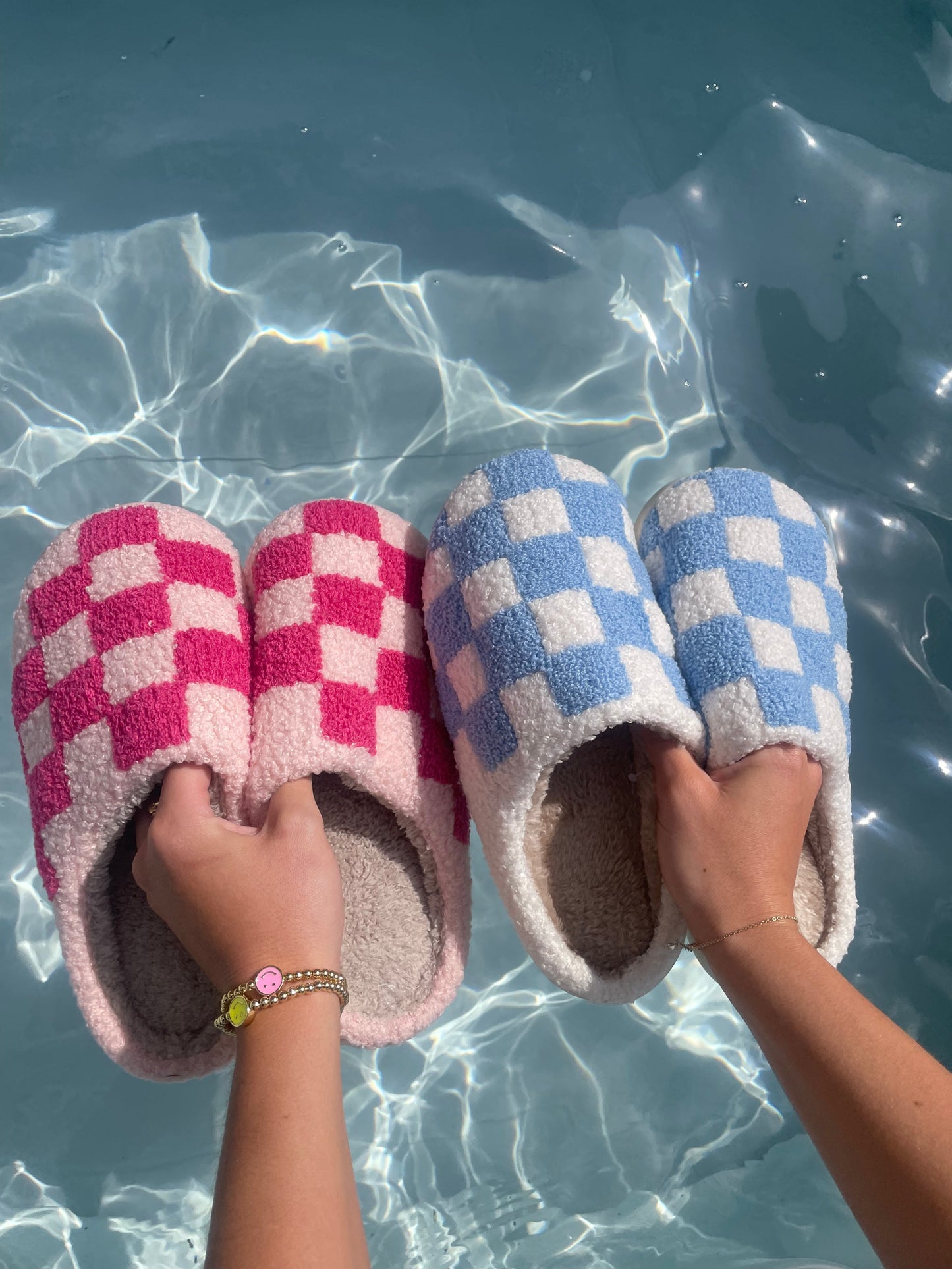 Pink Checkered Slipper