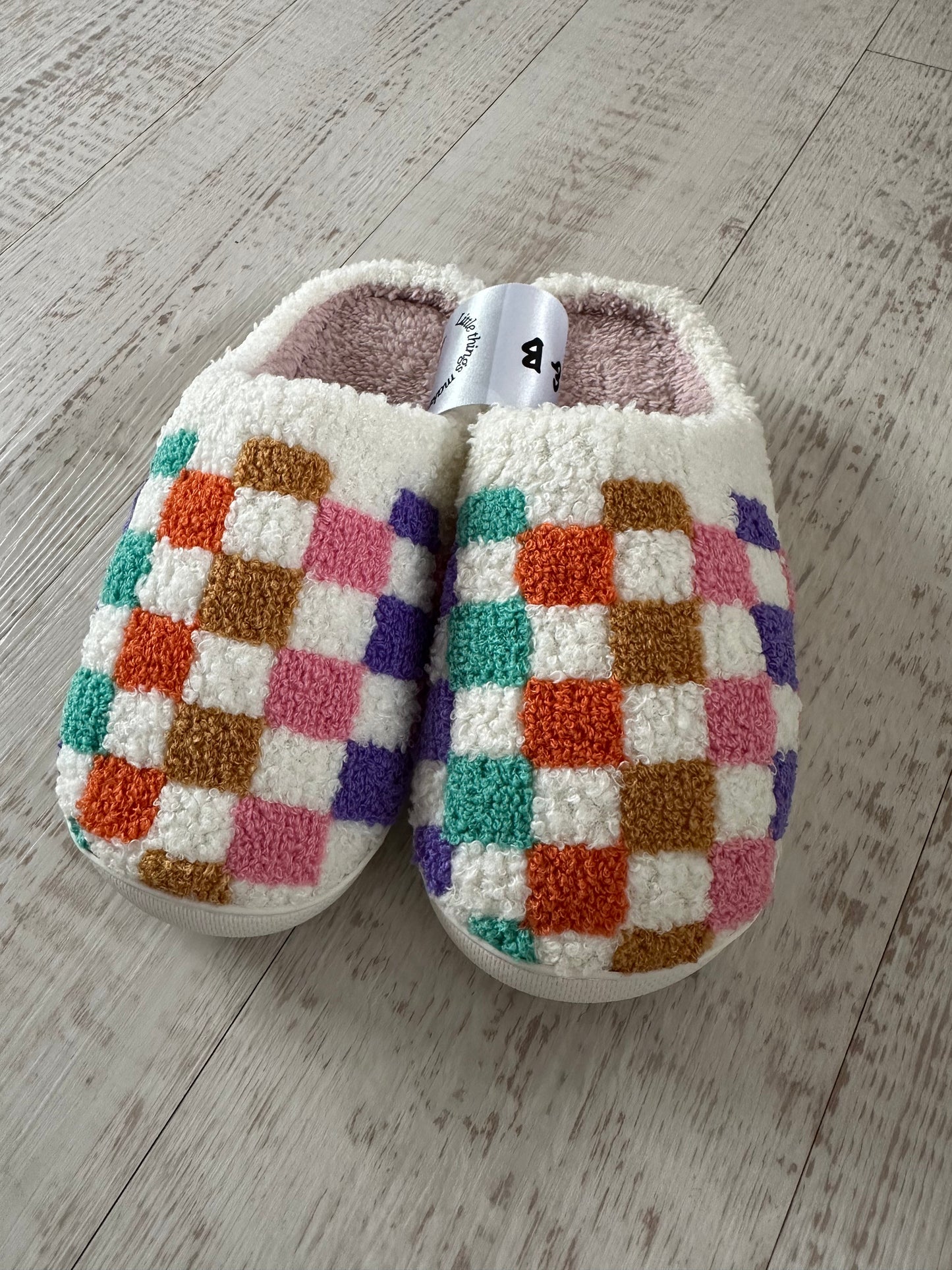 Colourful Checkered Slippers