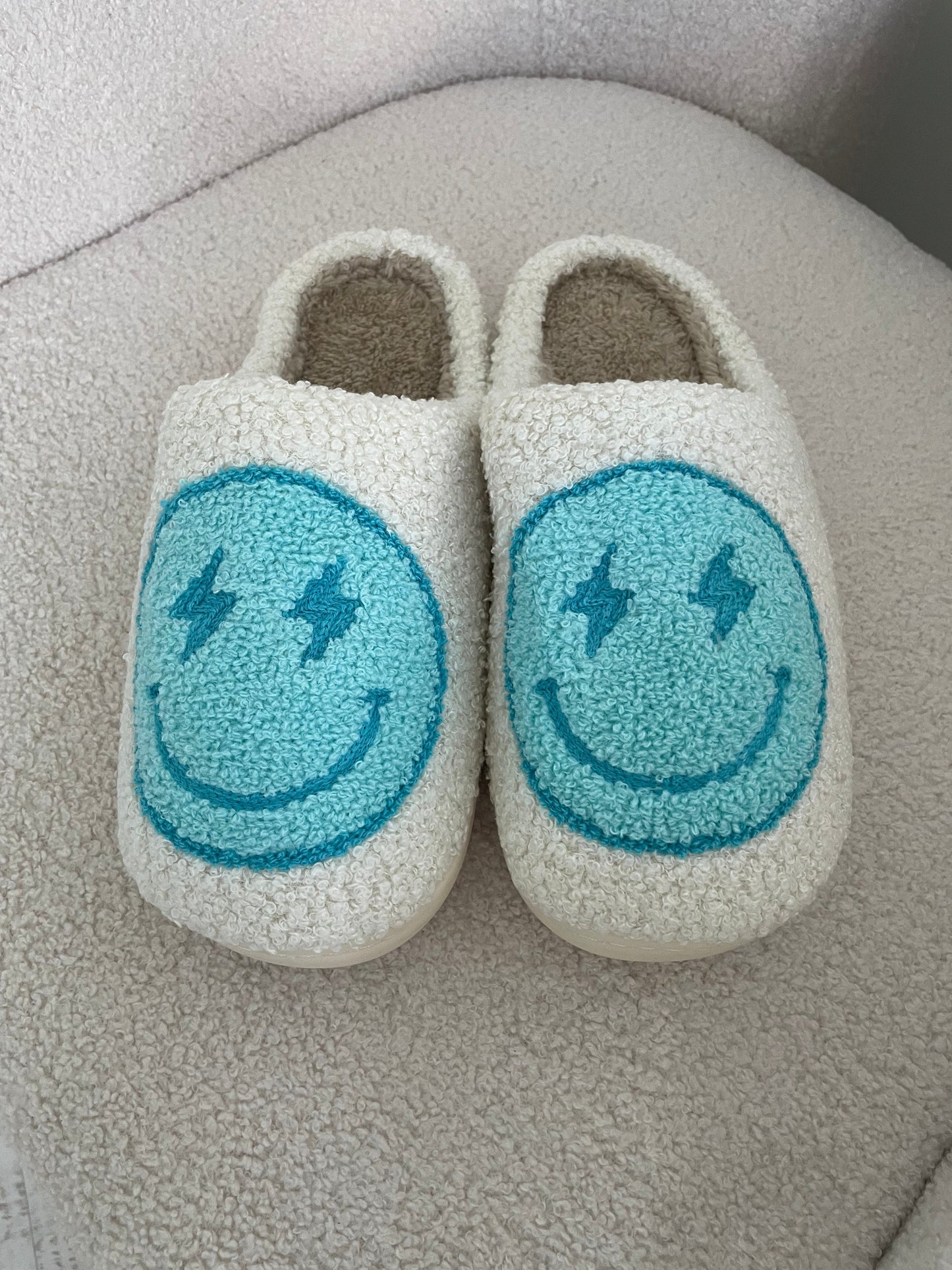 Smiley Baby Blue lightning bolt